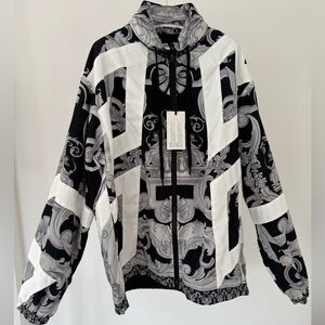 (SET) Versace  Silver Baroque  Windbreaker Jacket And Pants